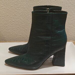Mark Fisher Ankle Boot Size 8 Emerald Green Faux Crocodile